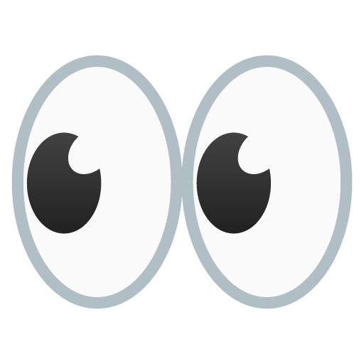 Eyes as drawn by Google in Android 12.0