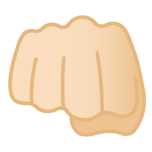 Oncoming Fist: Light Skin Tone, the design in this release