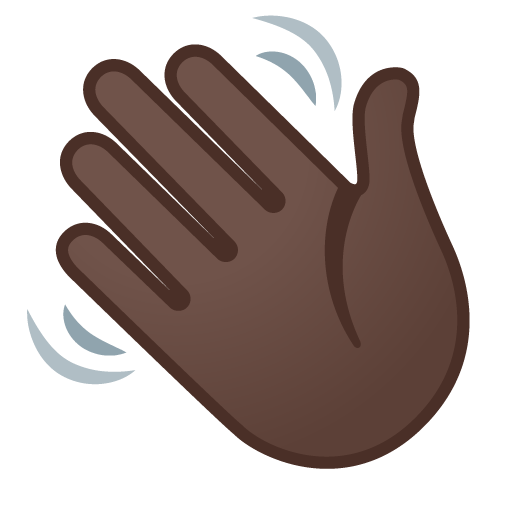 Waving Hand: Dark Skin Tone, the previous design