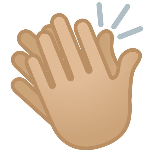 Clapping Hands: Medium-Light Skin Tone, the previous design