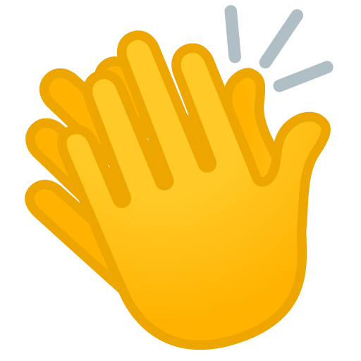 Clapping Hands as drawn by Google in Android 12.0