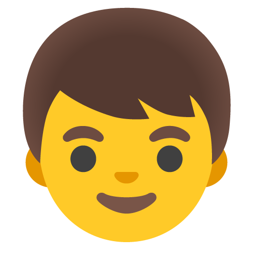 Boy as drawn by Google in Android 12.0