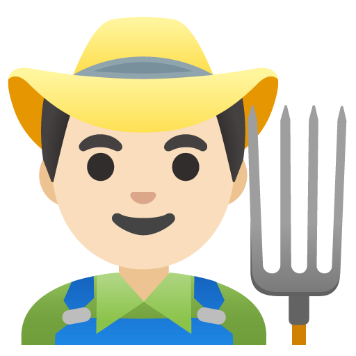 Man Farmer: Light Skin Tone, the previous design