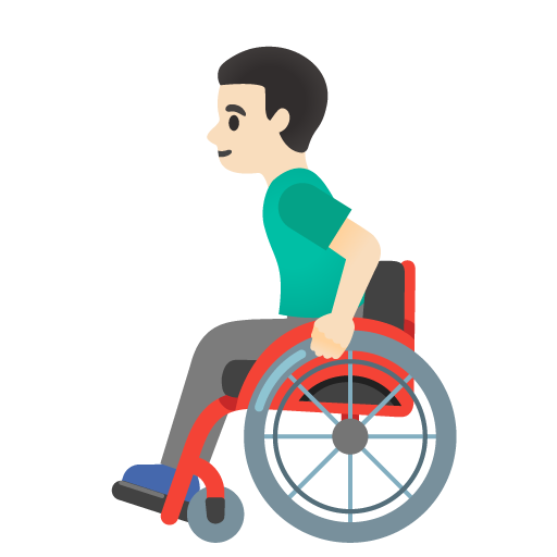 Man in Manual Wheelchair: Light Skin Tone, the design in this release