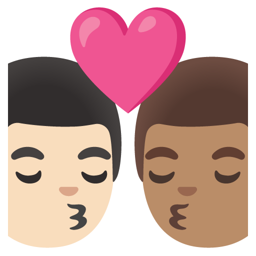 Kiss: Man, Man, Light Skin Tone, Medium Skin Tone, the design in this release