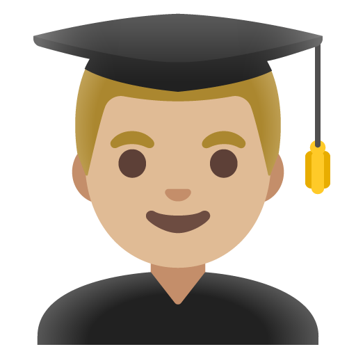 Man Student: Medium-Light Skin Tone, the previous design