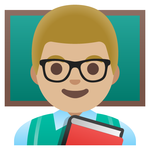 Man Teacher: Medium-Light Skin Tone, the previous design