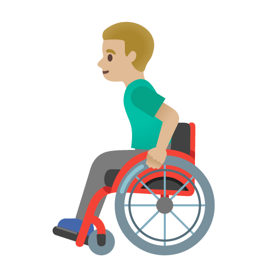 Man in Manual Wheelchair: Medium-Light Skin Tone, the design in this release