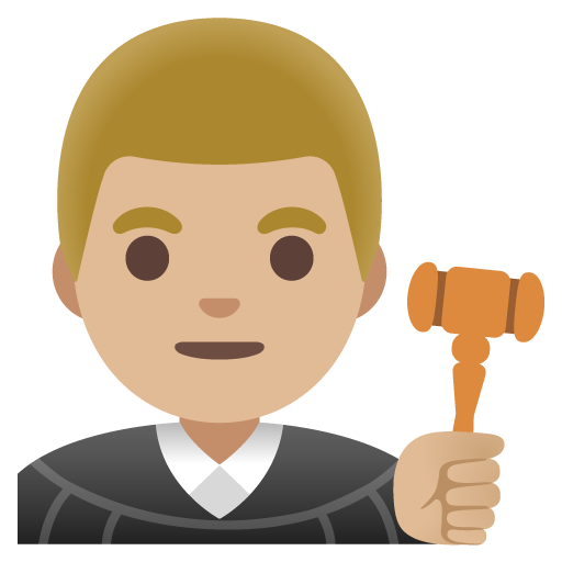 Man Judge: Medium-Light Skin Tone, the previous design
