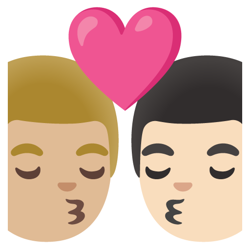 Kiss: Man, Man, Medium-Light Skin Tone, Light Skin Tone, the design in this release