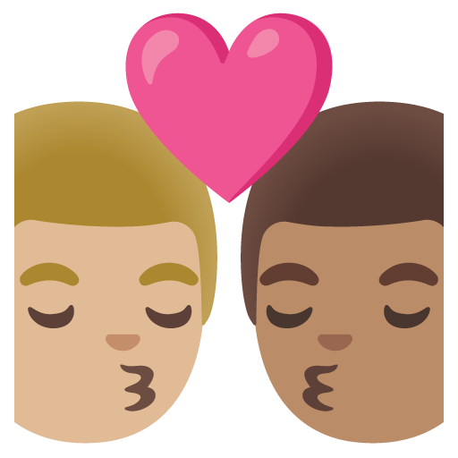 Kiss: Man, Man, Medium-Light Skin Tone, Medium Skin Tone, the design in this release