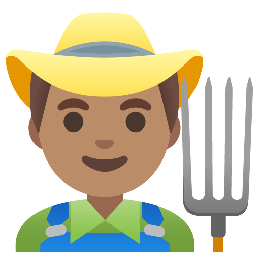 Man Farmer: Medium Skin Tone, the previous design