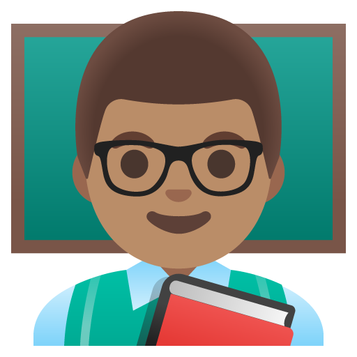Man Teacher: Medium Skin Tone, the previous design