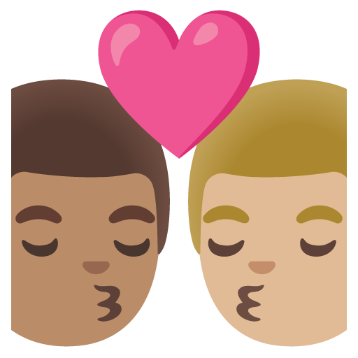 Kiss: Man, Man, Medium Skin Tone, Medium-Light Skin Tone, the design in this release