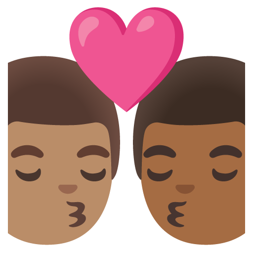 Kiss: Man, Man, Medium Skin Tone, Medium-Dark Skin Tone, the design in this release