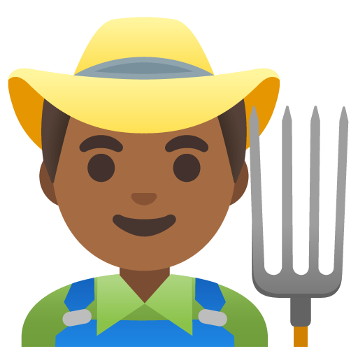 Man Farmer: Medium-Dark Skin Tone, the previous design