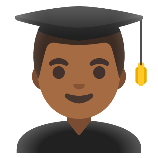 Man Student: Medium-Dark Skin Tone, the previous design