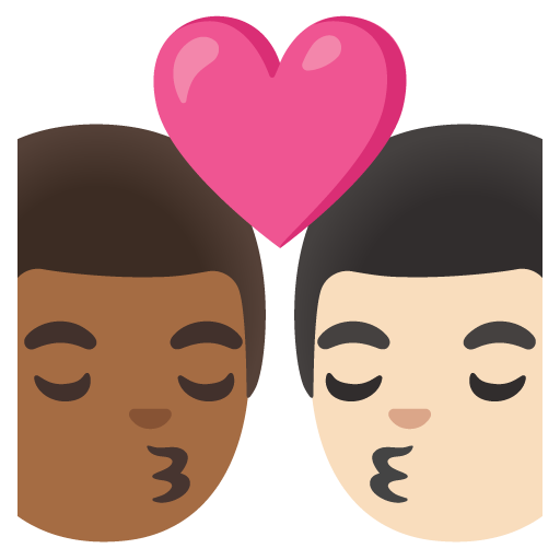 Kiss: Man, Man, Medium-Dark Skin Tone, Light Skin Tone, the design in this release