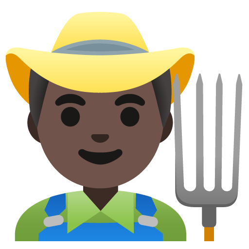 Man Farmer: Dark Skin Tone, the previous design