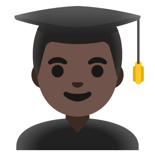 Man Student: Dark Skin Tone, the previous design