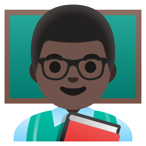 Man Teacher: Dark Skin Tone, the previous design