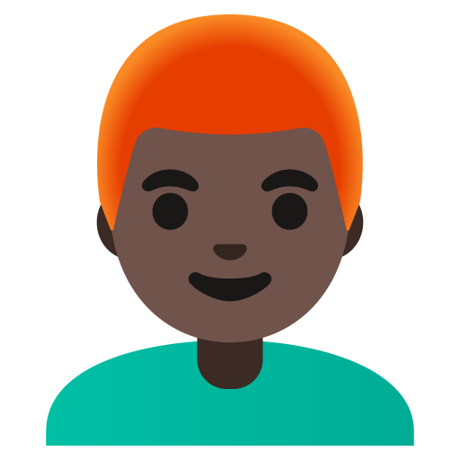 Man: Dark Skin Tone, Red Hair, the previous design