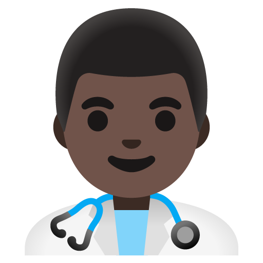 Man Health Worker: Dark Skin Tone, the previous design