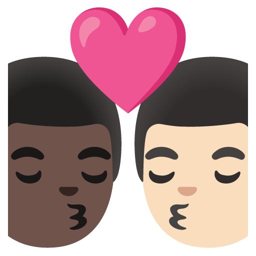 Kiss: Man, Man, Dark Skin Tone, Light Skin Tone, the design in this release