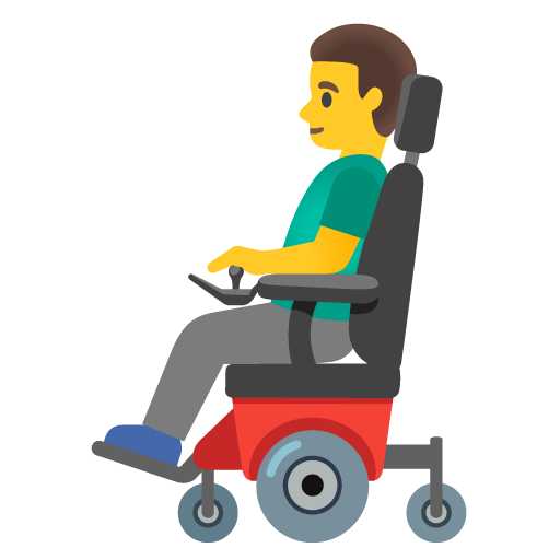 Man in Motorized Wheelchair, the design in this release