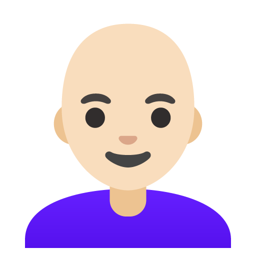 Woman: Light Skin Tone, Bald, the previous design