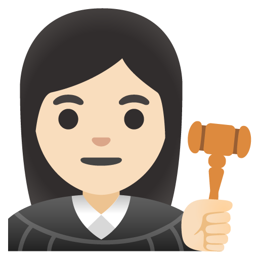 Woman Judge: Light Skin Tone, the previous design