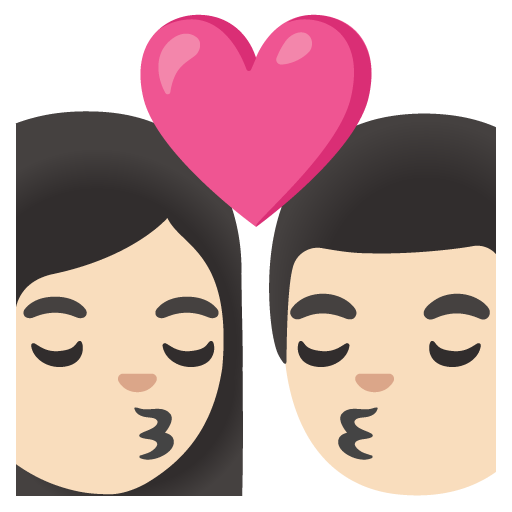Kiss: Woman, Man, Light Skin Tone, the design in this release