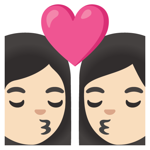 Kiss: Woman, Woman, Light Skin Tone, the design in this release