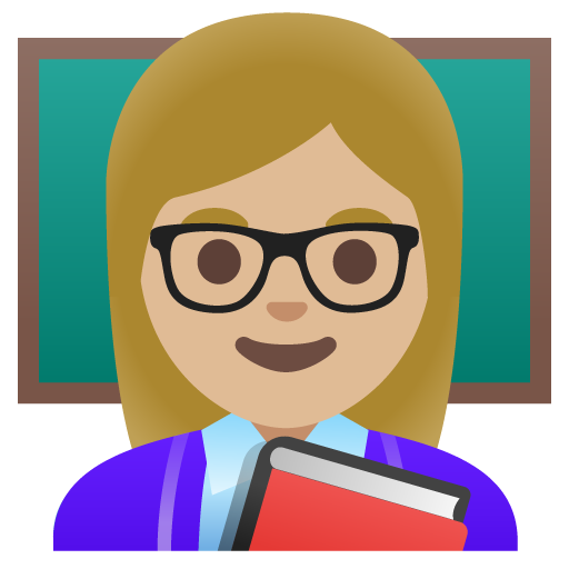 Woman Teacher: Medium-Light Skin Tone, the previous design