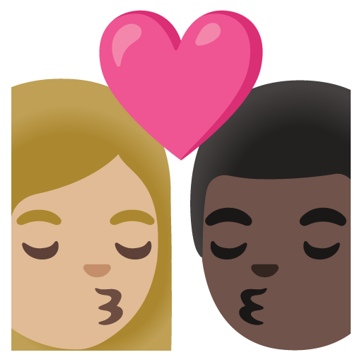 Kiss: Woman, Man, Medium-Light Skin Tone, Dark Skin Tone, the design in this release