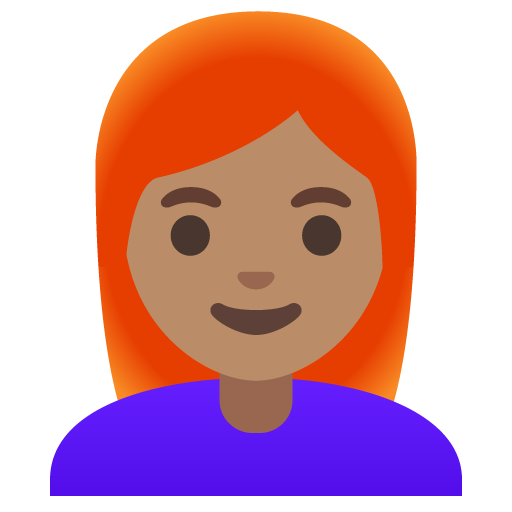 Woman: Medium Skin Tone, Red Hair, the previous design