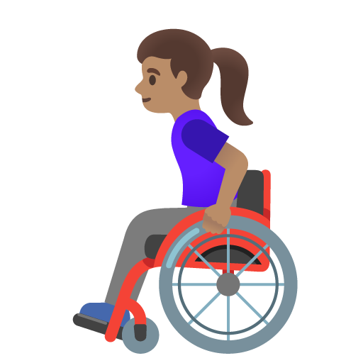 Woman in Manual Wheelchair: Medium Skin Tone, the design in this release
