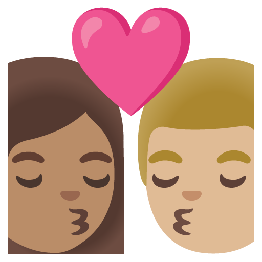 Kiss: Woman, Man, Medium Skin Tone, Medium-Light Skin Tone, the design in this release
