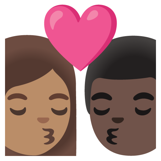 Kiss: Woman, Man, Medium Skin Tone, Dark Skin Tone, the design in this release