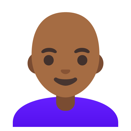 Woman: Medium-Dark Skin Tone, Bald, the previous design