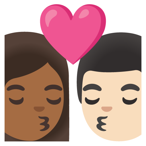 Kiss: Woman, Man, Medium-Dark Skin Tone, Light Skin Tone, the design in this release