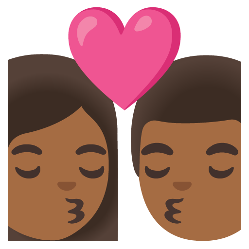 Kiss: Woman, Man, Medium-Dark Skin Tone, the design in this release