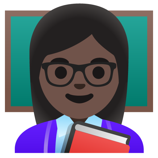 Woman Teacher: Dark Skin Tone, the previous design