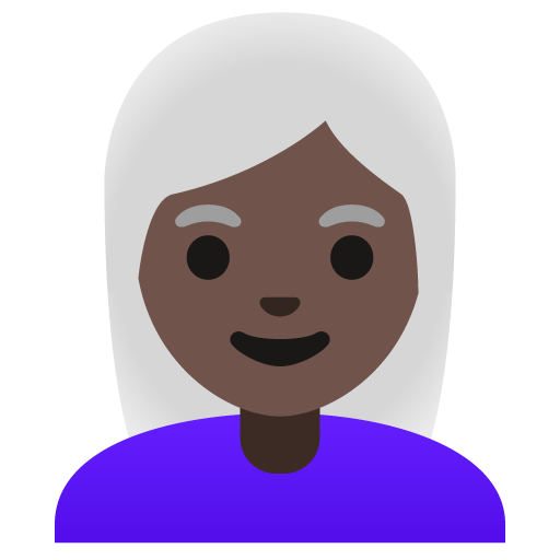 Woman: Dark Skin Tone, White Hair, the previous design