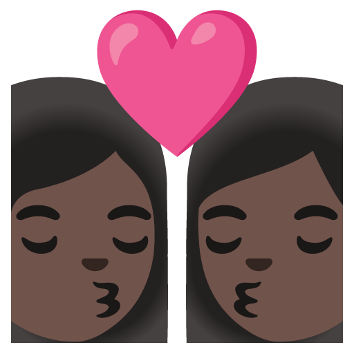 Kiss: Woman, Woman, Dark Skin Tone, the design in this release