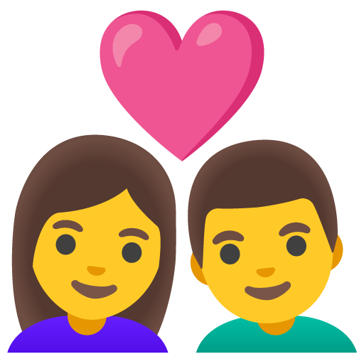 Couple with Heart: Woman, Man, the design in this release