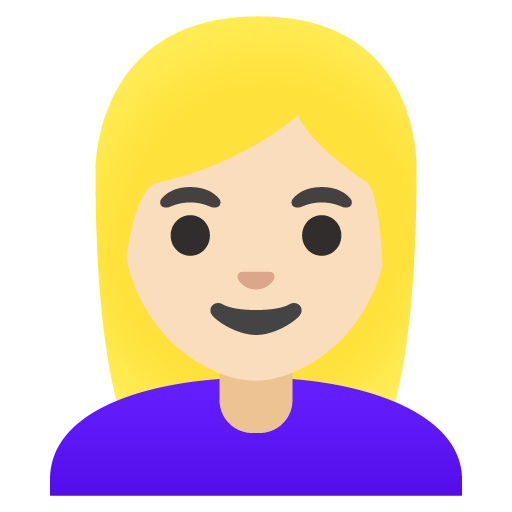 Woman: Light Skin Tone, Blond Hair, the previous design