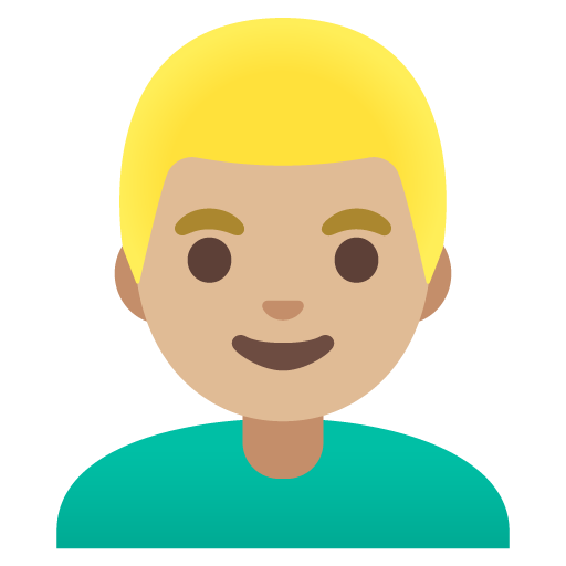 Man: Medium-Light Skin Tone, Blond Hair, the previous design