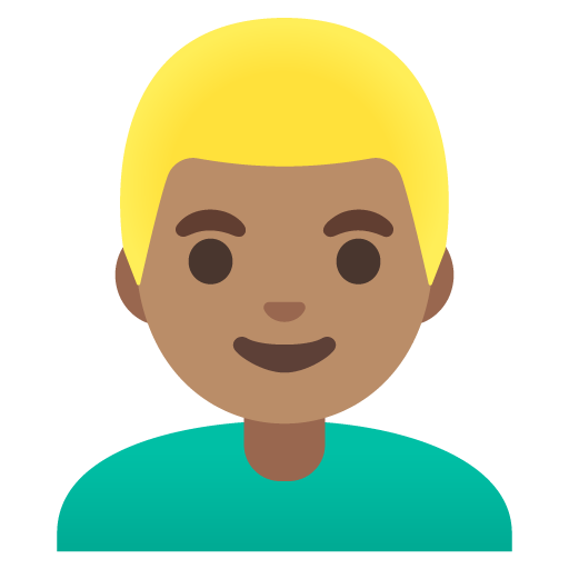 Man: Medium Skin Tone, Blond Hair, the previous design