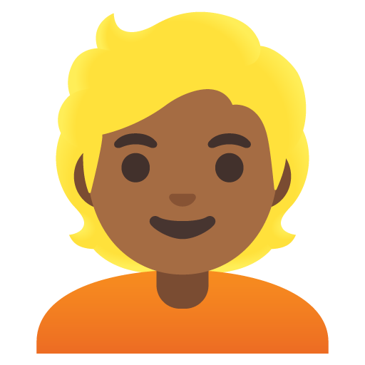 Person: Medium-Dark Skin Tone, Blond Hair, the previous design